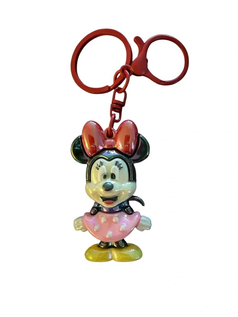 MINNIE MOUSE 3D IRIDESCENT BAG CHARM KEYCHAIN